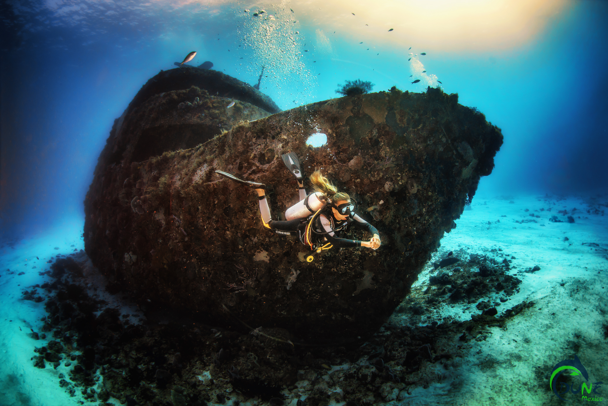 Buceo barco hundido en Playa del Carmen